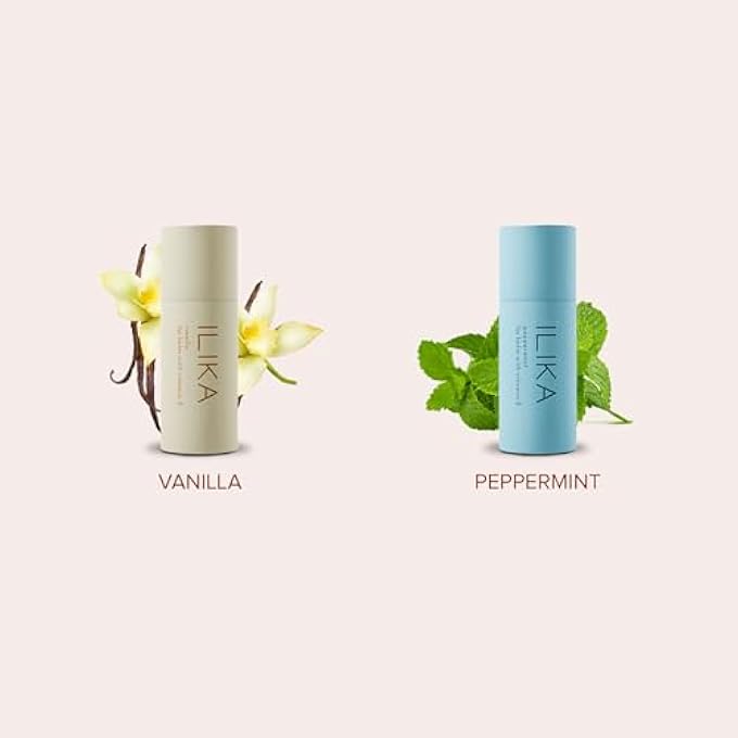 ILIKA LIP BALM, 2X VOLUME, ORGANIC, PLASTIC-FREE, VEGAN & CRUELTY-FREE, COSMOS CERTIFIED ORGANIC, PETA CERTIFIED, PLANT-BASED, BIODEGRADABLE TUBE, 2 PACK, VANILLA & PEPPERMINT - Image 3